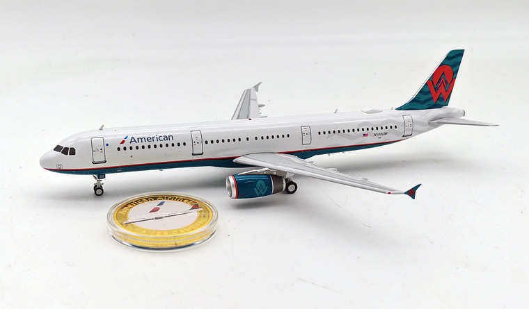 Inflight200 American Airlines Airbus A321-231 N580UW with stand and collectors coin IF321AA580 1:200