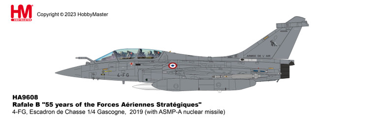 Hobby Master Rafale B 4-FG, Escadron de Chasse 1/4 Gascogne, 2019 (with ASMP-A nuclear missile) HA9608 1:72