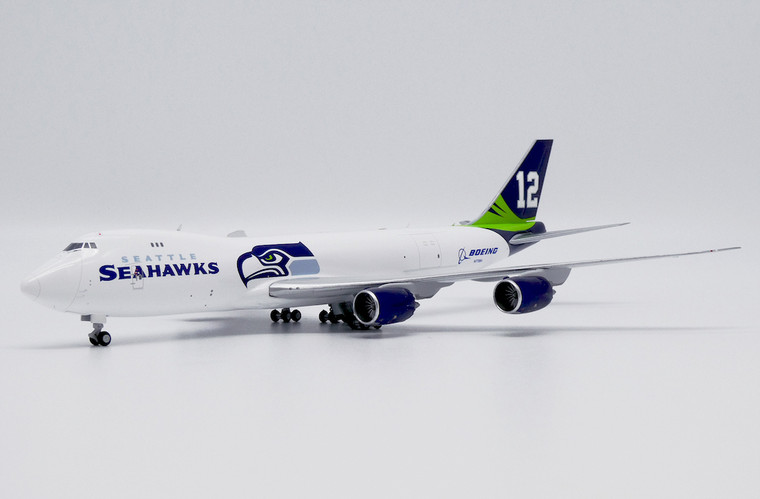 JC Wings Boeing Company 747-8F "Seattle Seahawks" Reg: N770BA With Antenna EW4748016 1:400