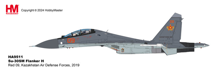 Hobby Master Su-30SM Flanker H Red 09, Kazakhstan Air Defense Forces, 2019 "Aviadarts Contest" HA9511 1:72