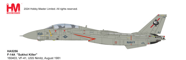 Hobby Master F-14A Tomcat VF-41, USS Nimitz, August 1981 HA5256 1:72