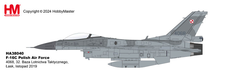 Hobby Master F-16C Fighting Falcon 32. Baza Lotnictwa Taktycznego, Łask, listopad 2019 HA38040 1:72