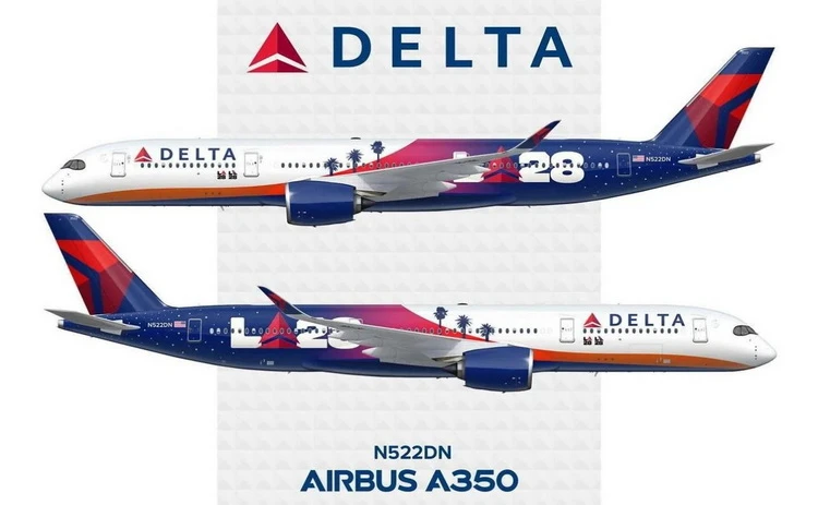Phoenix Models Delta Air Lines Airbus A350-900 LA28 N522DZ 04587 1:400