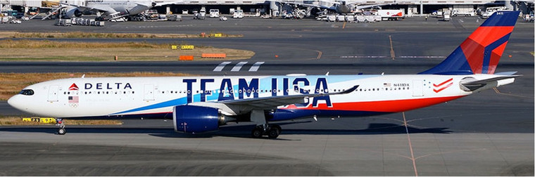 Aviation400 Delta Air Lines Airbus A330-941 Team USA N411DX detachable gear WB4039 1:400