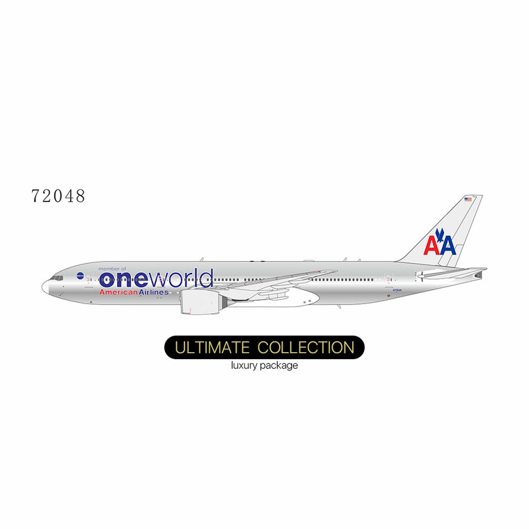 NG Models American Airlines 777-200ER N791AN oneworld; polished cs (ULTIMATE COLLECTION) 72048 1:400