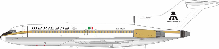 Inflight200 Mexicana Boeing 727-51 XA-MEP polished EXTREMELY LIMITED WB-721-MEP-P 1:200