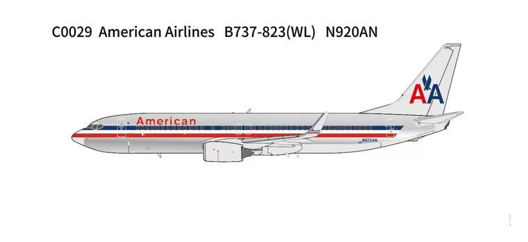 Panda Models American Airlines B737-823(WL) N920AN C0029 1:400