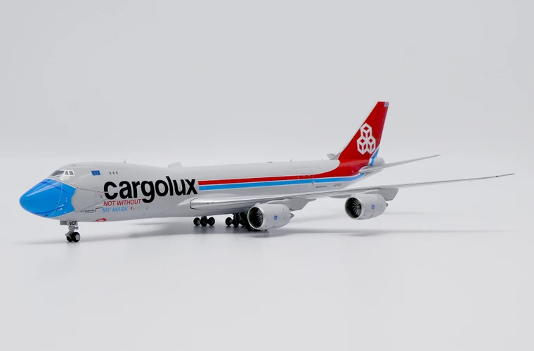 JC Wings Cargolux Boeing 747-8F "Not Without My Mask" Reg: LX-VCF With Antenna XX40152 1:400