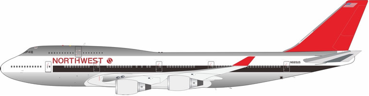 Inflight200 Northwest Airlines Boeing 747-451 N665US Polished with