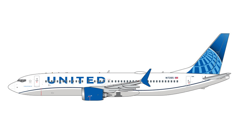 Gemini Jets United Airlines B737 MAX 8 N17265 GJUAL2225 1:400