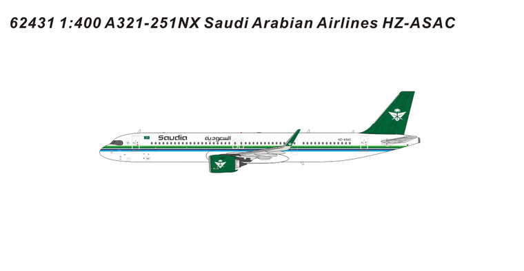 Panda Models Saudi Arabian Airlines A321-251NX HZ-ASAC 62431 1:400