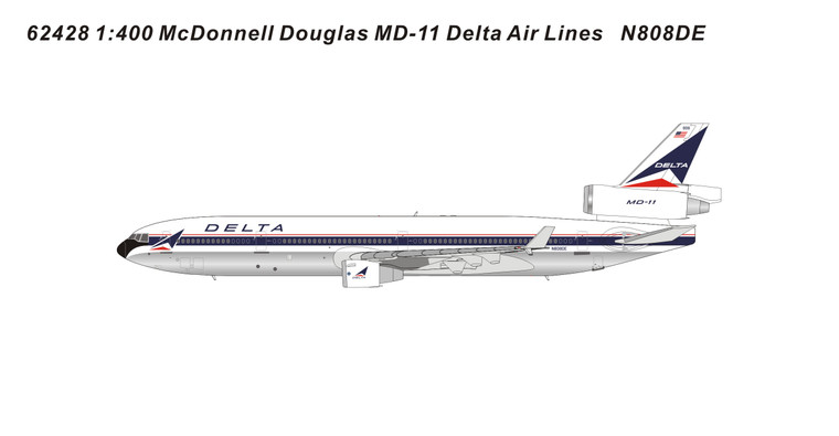 Panda Models Delta Air Lines MD-11 N808DE 62428 1:400