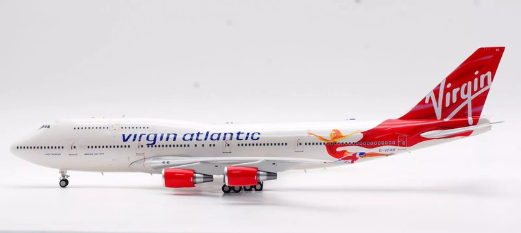 B-Models Virgin Atlantic Airways Boeing 747-4Q8 G-VFAB with stand