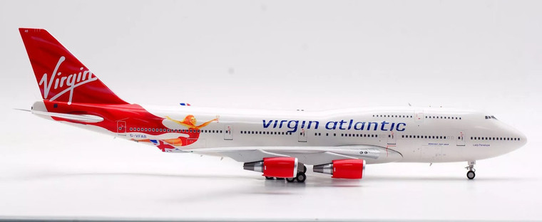 B-Models Virgin Atlantic Airways Boeing 747-4Q8 G-VFAB with stand