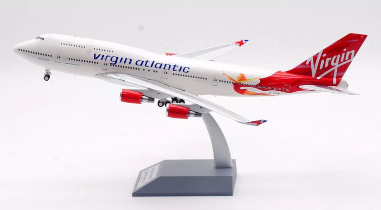 B-Models Virgin Atlantic Airways Boeing 747-4Q8 G-VFAB with stand