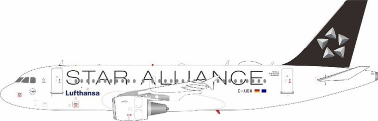 JFox Lufthansa Star Alliance A319-112 D-AIBH JF-A319-018 1:200