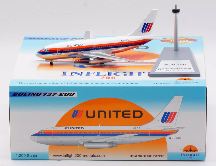 Inflight200 UNITED 737-200 N9051U with stand IF732US1224P 1:200