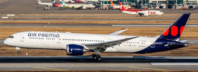 JC Wings Air Premia Boeing 787-9 Dreamliner Reg: HL8701 With Antenna SA4085 1:400