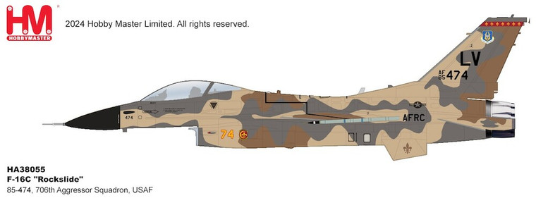 Hobby Master F-16C "Rockslide" 85-474, 706th Aggressor Squadron, USAF HA38055 1:72