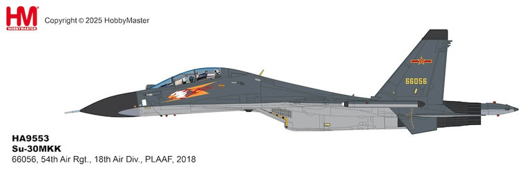 Hobby Master Su-30Mkk 66056, 54th Air Rgt., 18th Air Div., PLAAF, 2018 HA9553 1:72