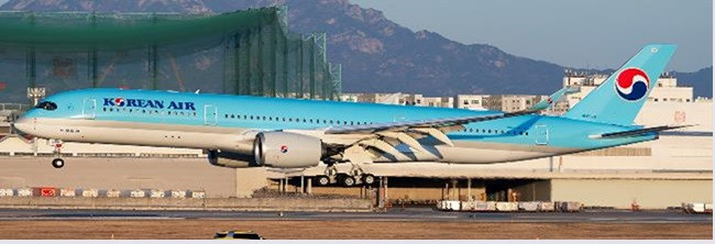 JC Wings Korean Air Airbus A350-900XWB Reg: HL8598 With Antenna