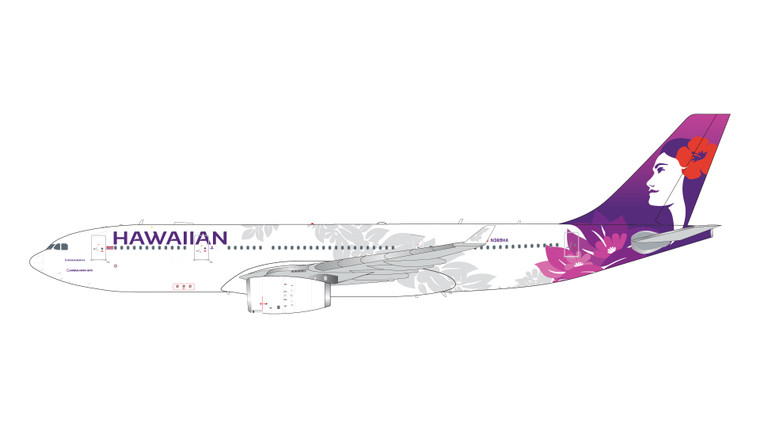 Gemini200 Hawaiian Airlines A330-200 N389HA G2HAL1357 Scale 1:200