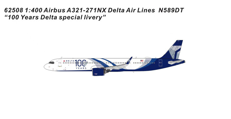 Panda Models Delta Air Lines A321-271NX (100 Years) N589DT PMDAZAI