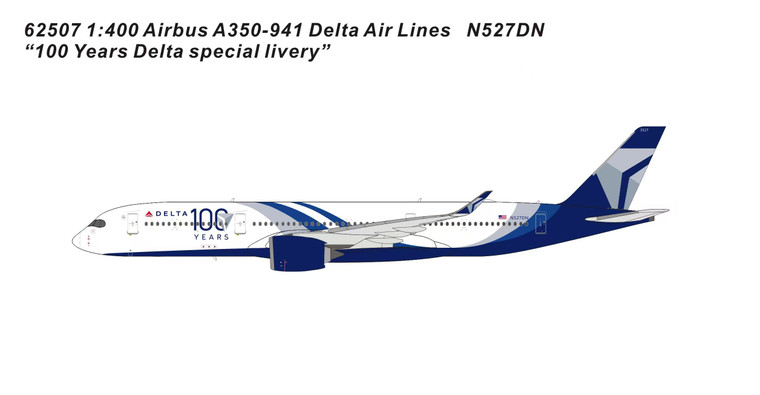 Panda Models Delta Air Lines Airbus A350-941 (100 Years) N527DN