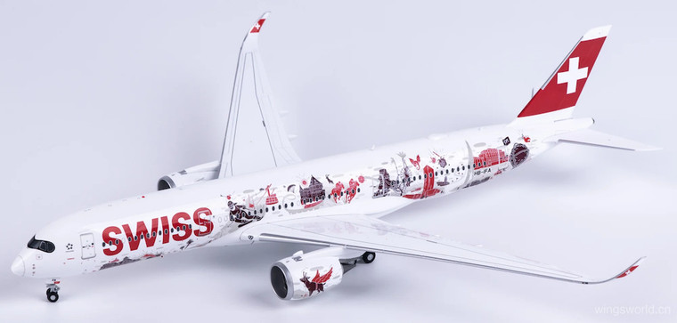 JC Wings Swiss Airbus A350-900XWB "Wanderlust" Reg: HB-IFA With Stand XX20747 Scale 1:200
