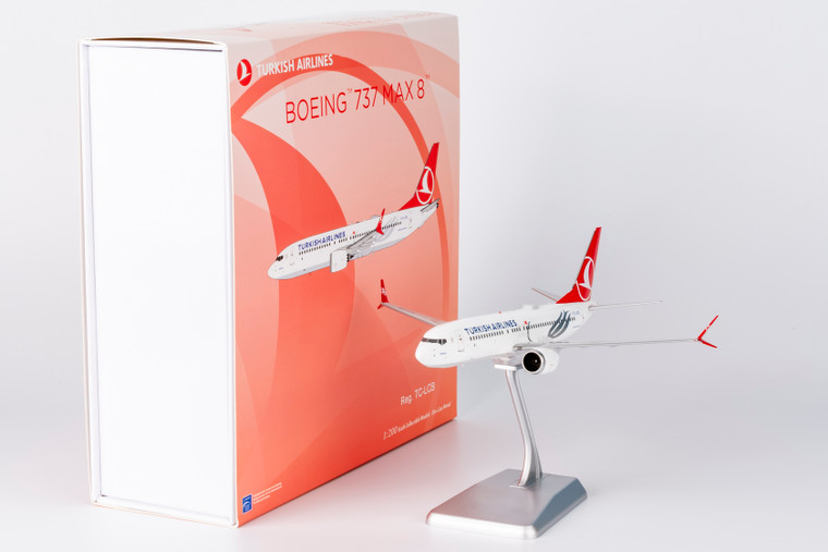 NG Model Turkish Airlines 737 MAX 8 TC-LCB with stand 92011 1:200
