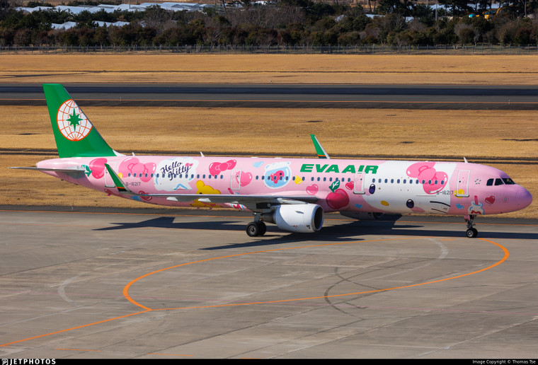 NG Model Eva Airways A321-200/w HELLO KITTY “Pinky Jet” - Sanrio