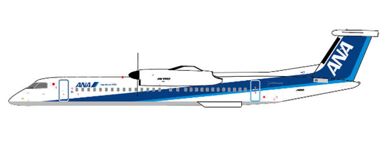 JC Wings All Nippon Airways Bombardier Dash 8-Q400 Reg: JA852A With Antenna SA4060 Scale 1:400