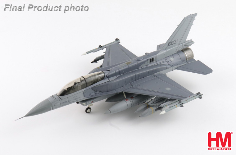 Hobby Master F-16D Block 70 6831, ROCAF, 2025 (w/IRST pod, GBU-39, AGM-154, AGM-88) HA38067 Scale 1:72