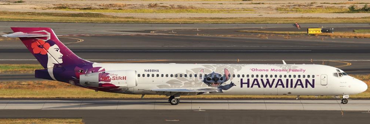JC Wings Hawaiian Airlines Boeing 717-200 N488HA Lilo & Stitch XX40814 1:400
