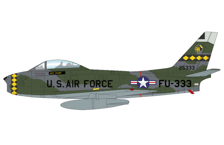 Hobby Master F-86F USAFE 25333, 461st Fighter Day Sqn., West Germany, 1955 HA4333 Scale 1:72