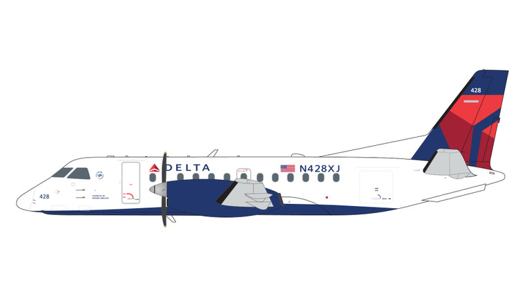 Gemini200 Delta Connection Saab 340B N428XJ G2DAL1340 Scale 1:200