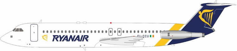B-Models Ryanair BAC 111-531FS One-Eleven Reg: EI-CCU B-111-RYAN-CU Scale 1:200 B-Models Ryanair BAC 111-531FS One-Eleven Reg: EI-CCU B-111-RYAN-CU Scale 1:200