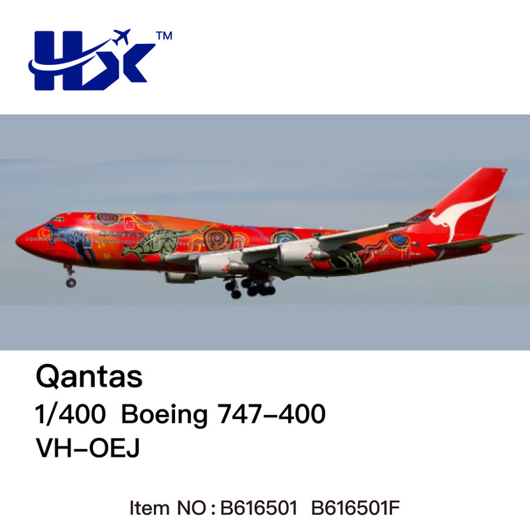 HX Models Qantas B747-400 "Wunala Dreaming" VH-OEJ B616501 1:400
