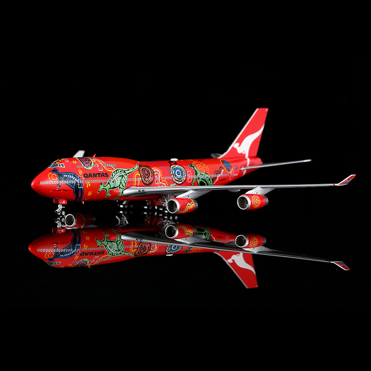 HX Models Qantas B747-400 "Wunala Dreaming" Flaps Down VH-OJB B616502F 1:400