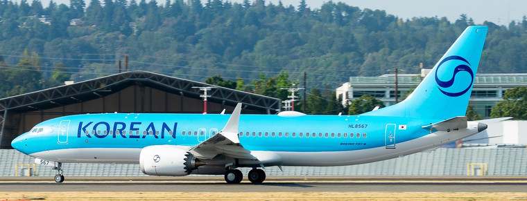 JC Wings Korean Air Boeing 737 MAX 8 "NC" Reg: HL8567 SA2112 1:200