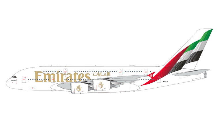 Gemini200 Emirates A380 Reg: A6-EVG G2UAE1443 Scale 1:200