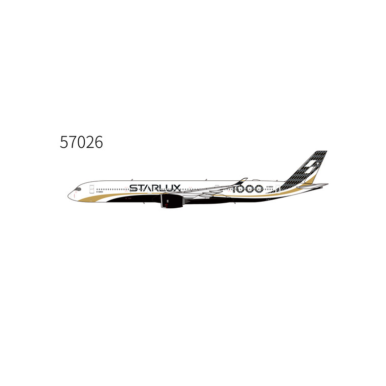 NG Models Starlux Airlines A350-1000 B-58551 Carbon Fiber colors; first A350-1000 for Starlux Airlines 57026 Scale 1:400