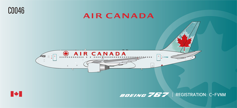 Panda Models Air Canada B767-200 Reg: C-FVNM C0046 Scale 1:400