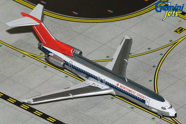 Gemini Jets Northwest Orient Airlines B727-200 Reg: N298US 1980s "thermometer" livery; polished GJNWA2354 Scale 1:400