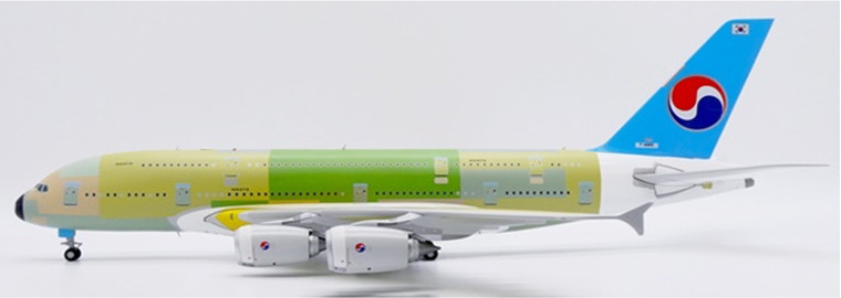 JC Wings Korean Air Airbus A380 "Bare Metal" Reg: F-WWSS With Stand XX20064 Scale 1:200