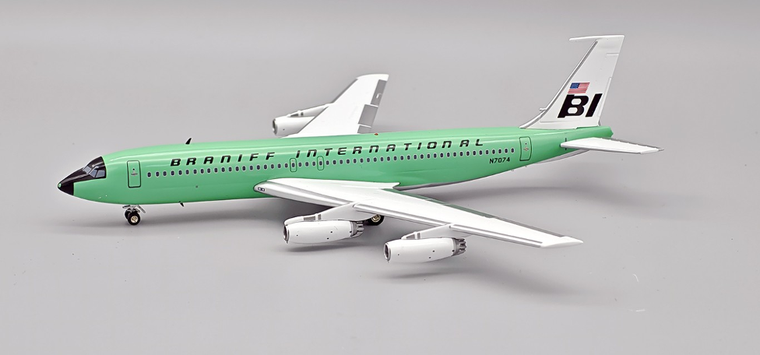 InFlight200 Braniff International Boeing 707-227 Super Jet N7074 – Turquoise with stand IF702BN1025 Scale 1:200