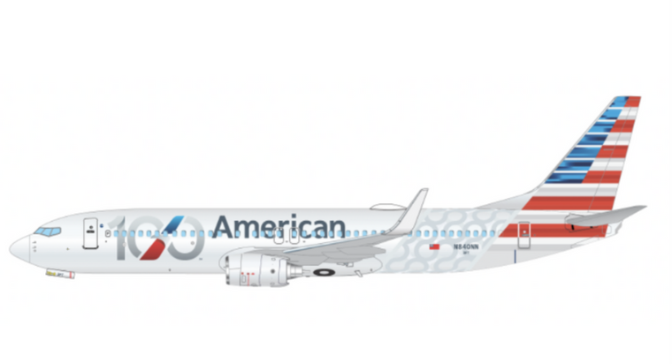 SkyMarks American Airlines Boeing 737-800 100th Anniversary Reg: N840NN SKR1193 Scale 1:130 