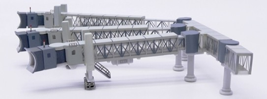 JC Wings Air Passenger Bridge for A380 (Transparent) - 1 per set LH4385 Scale 1:400
