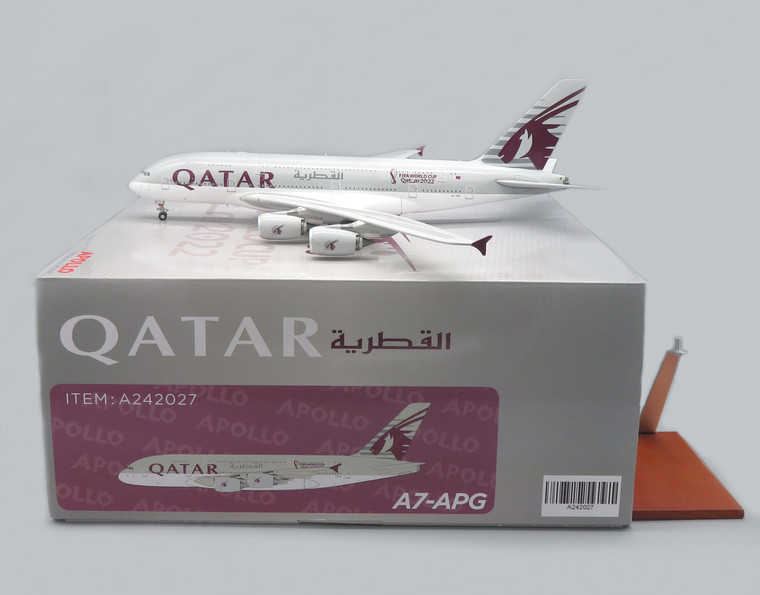【レア】 JCWings カタール航空 QATAR A380-800 1/200 Apollo Qatar Airways A380 WC Reg: A7-APG A242027 Scale 1:200