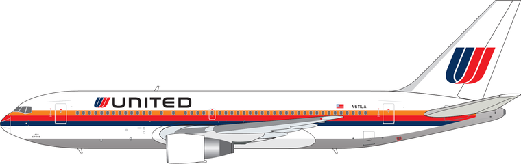 V1-400 Models United Airlines BOEING 767-200ER Reg: N611UA 400007 1:400